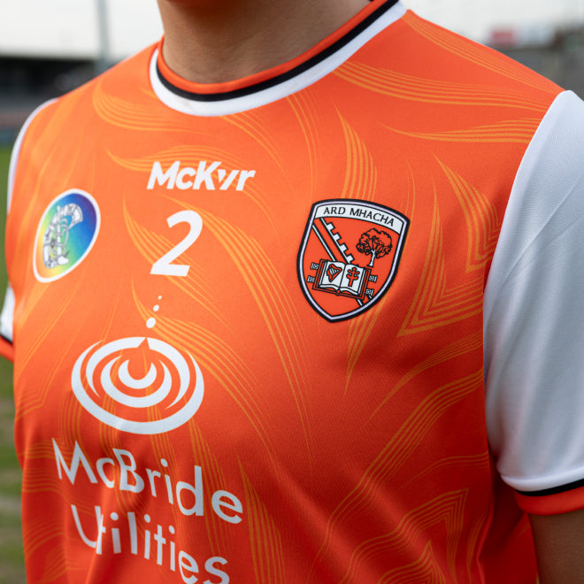 Armagh camogie player in a McKvr jersey
