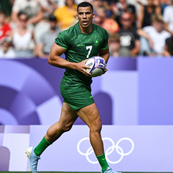 Rugby player in a McKvr jersey