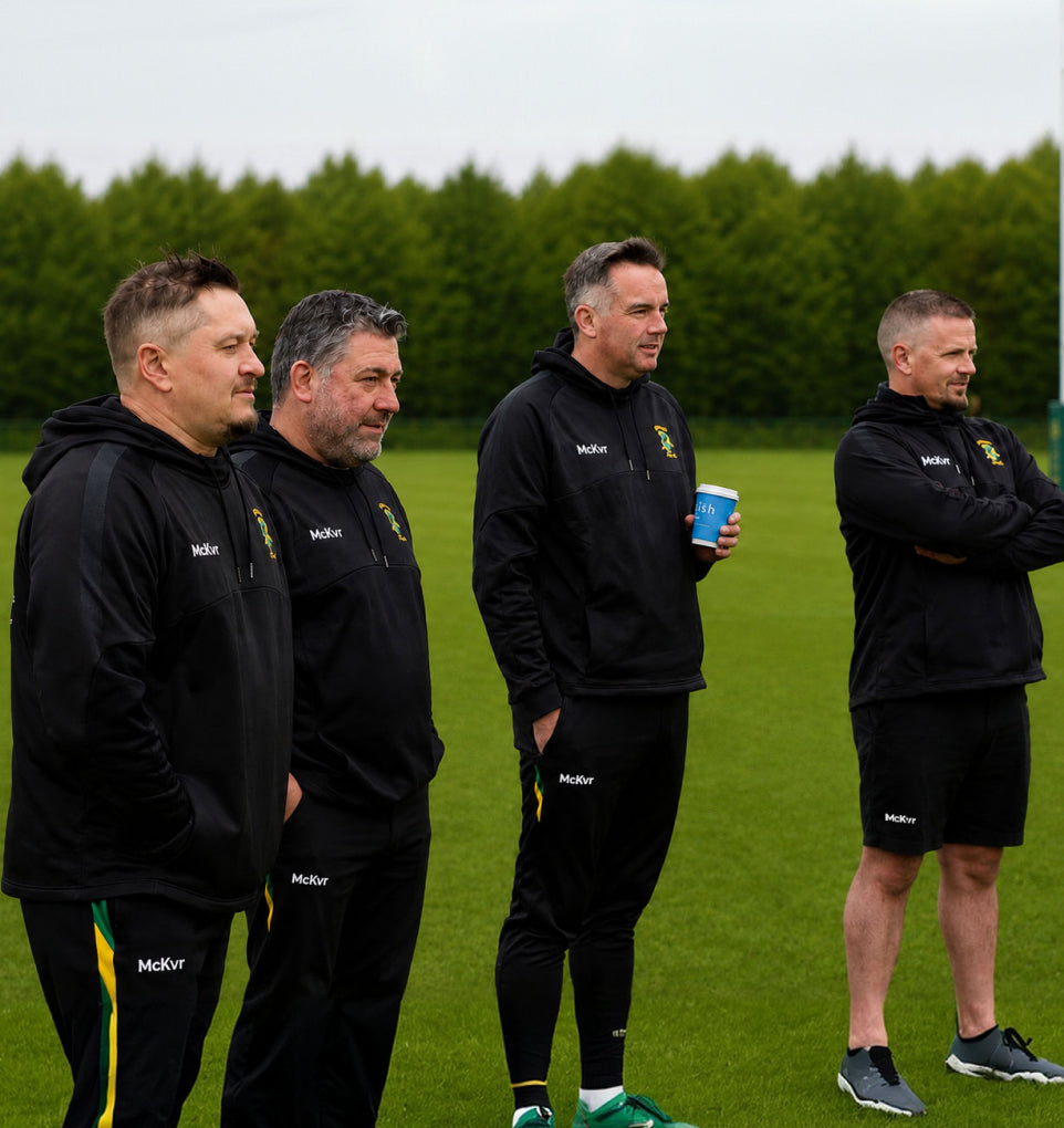 Boyne Rugby coaches in McKvr leisurewear