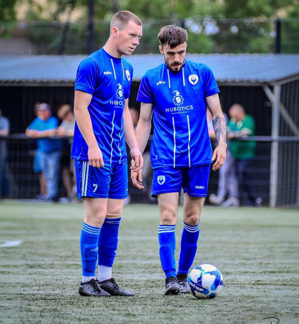 Soccer player in a McKvr jersey