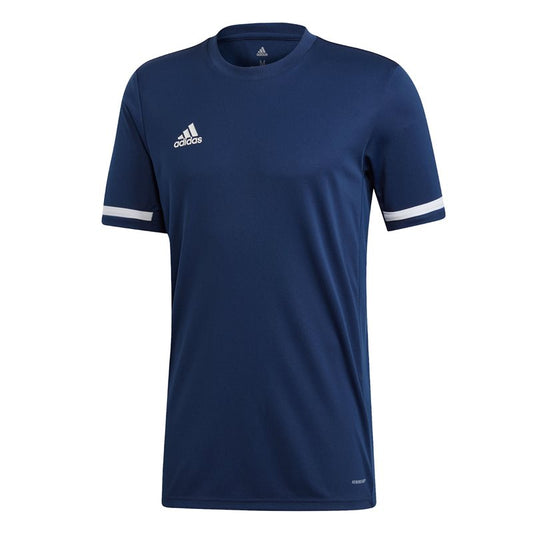 adidas Team 19 Short Sleeve Jersey - Adult - Navy Blue/White