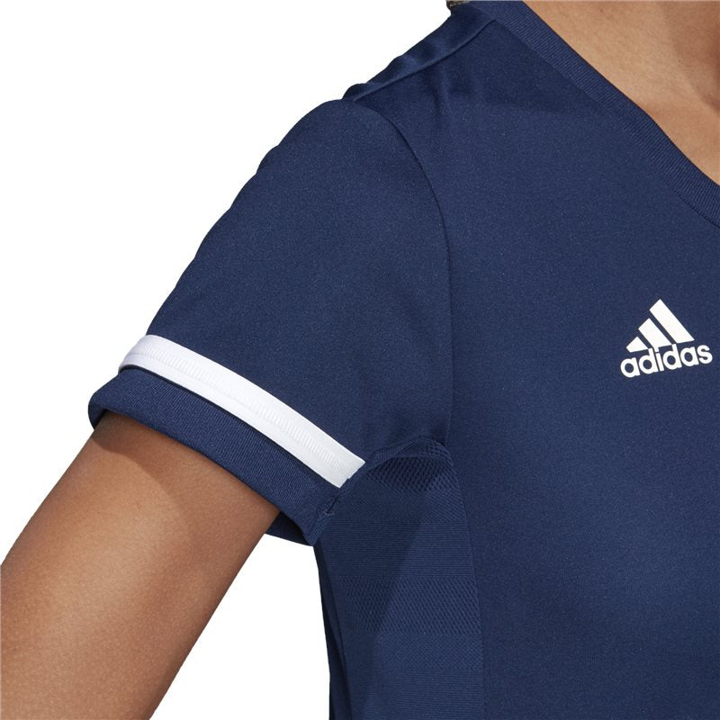 adidas Team 19 Short Sleeve Jersey - Womens - Navy Blue/White