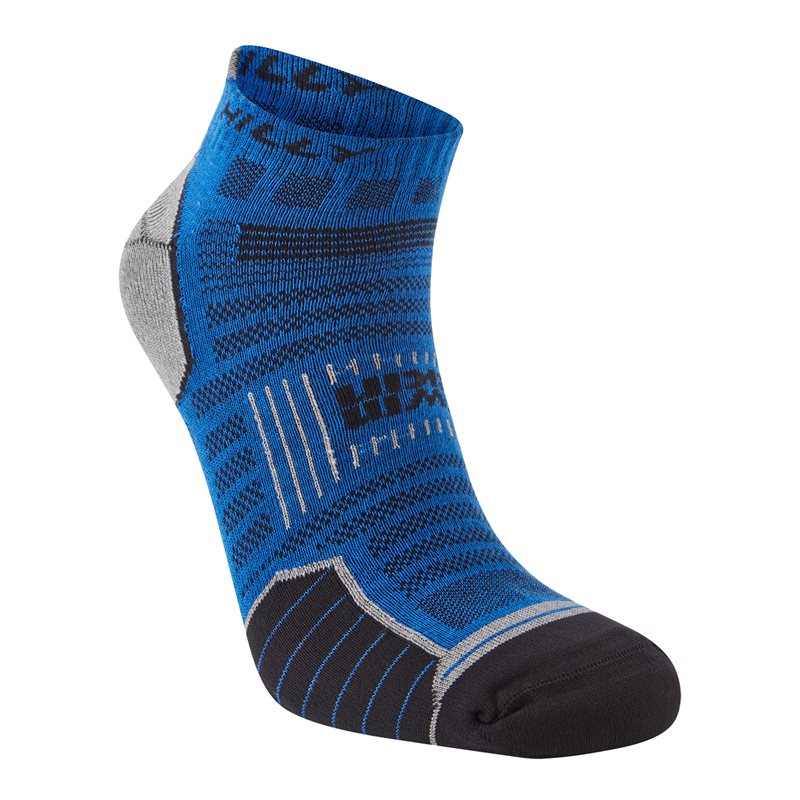 Hilly Twinskin Socklet - Mens - Azurite/Grey Marl