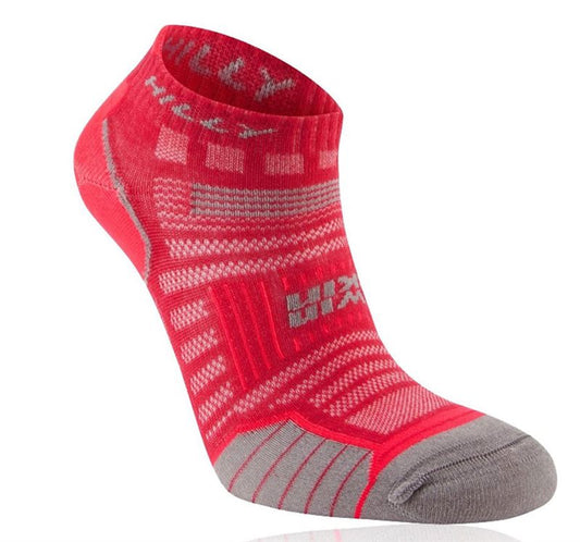 Hilly Twinskin Socklet - Womens - Magenta/Grey Marl