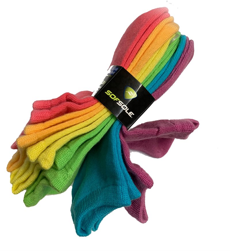SofSole All Sport Lite No Show Multipack Socks - Womens - Gem Tone