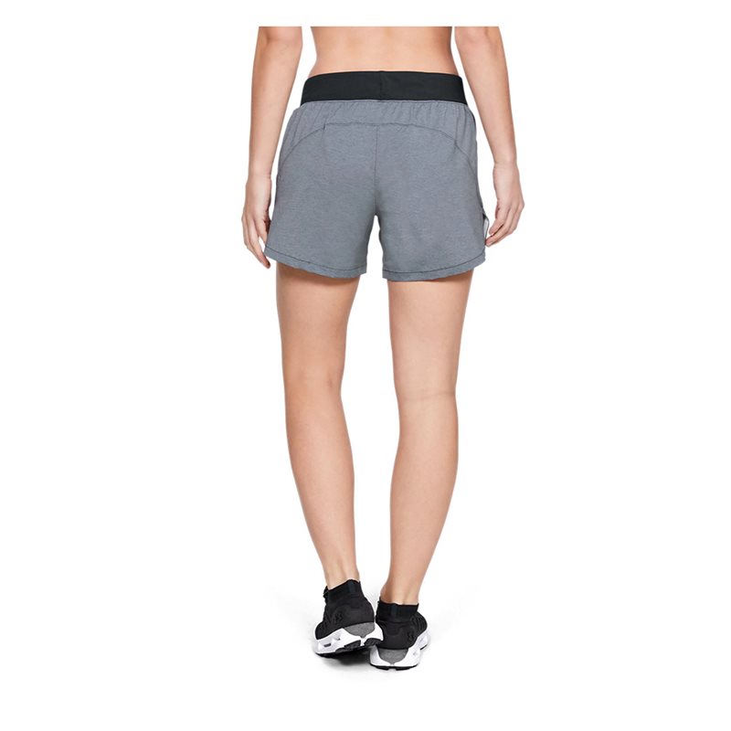 Under Armour Launch SW 5 inch Training Shorts - Womens - Black Full Heather/Black/Reflective