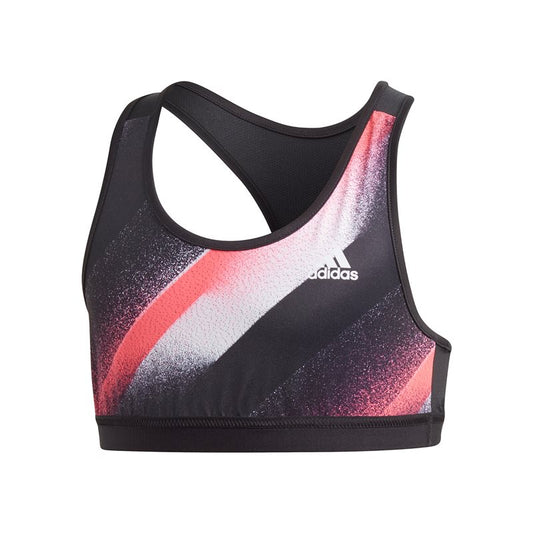 adidas UC Bra Top - Girls - Black/White/Signal Pink