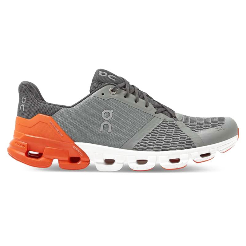 On Cloudflyer Running Shoes - Mens - Grey/Orange