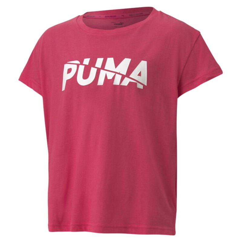 Puma Modern Sports Logo Tee - Girls - Glowing Pink