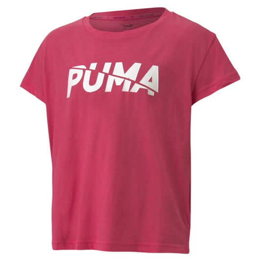 Puma Modern Sports Logo Tee - Girls - Glowing Pink