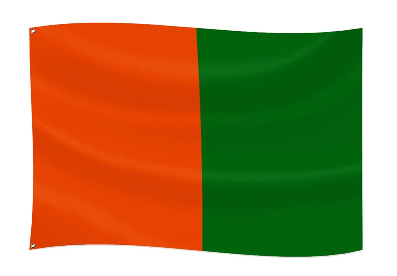 The GAA Store Green/Orange Half and Half Flag