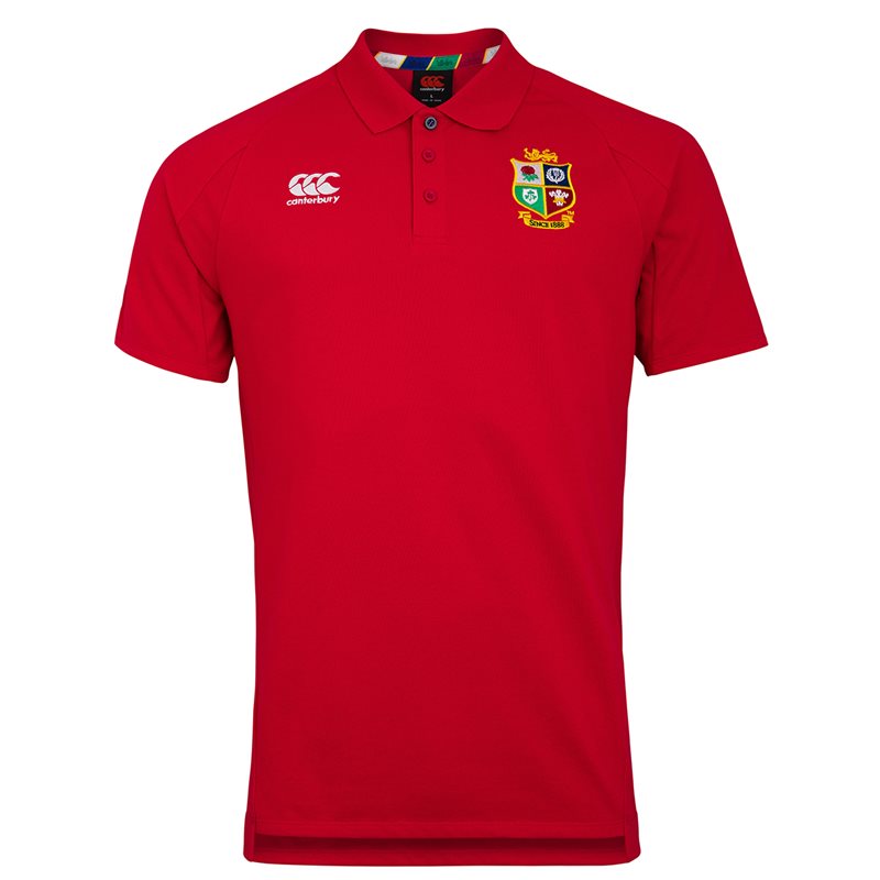 Canterbury British and Irish Lions Rugby 2021 Pique Polo Top - Mens - Red