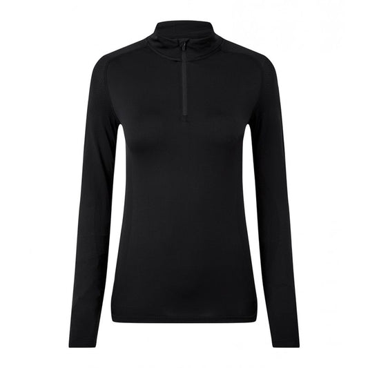 TriDri 3D Fit' Multi Sport Performance 1/4 Zip - Womens - Full Black