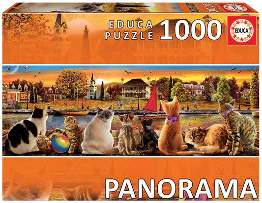 Paul Lamond Educa Cats On The Quay - Panorama 1000 Piece Puzzle