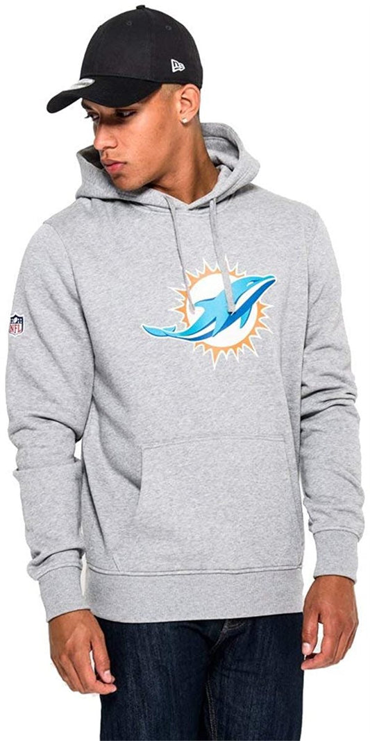 New Era Miami Dolphins NFL Pull Over Hoodie - Adult - Grey