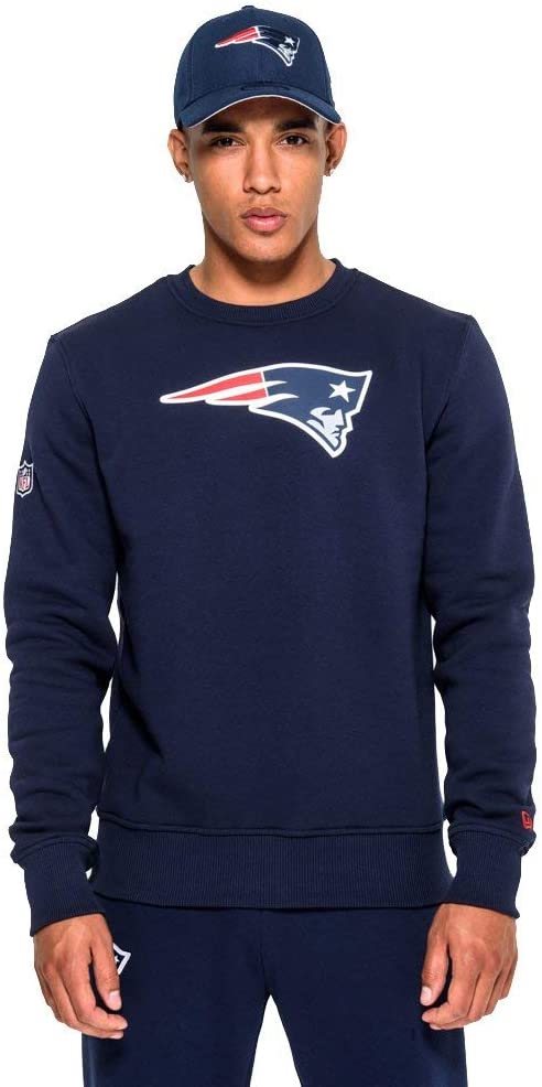 New Era New England Patriots NFL Crew Neck Sweat Top - Adult - Navy