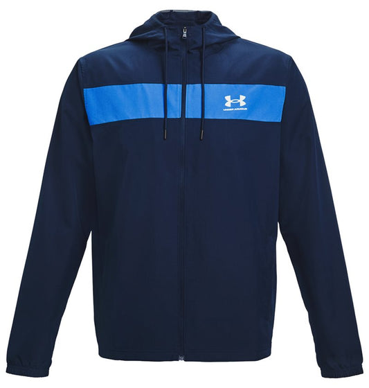 Under Armour Sportstyle Windbreaker Full Zip Jacket - Mens - Academy/White