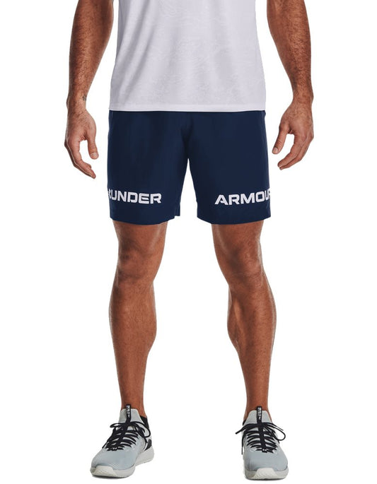 Under Armour Woven Graphic Wordmark Shorts - Mens - Academy/White