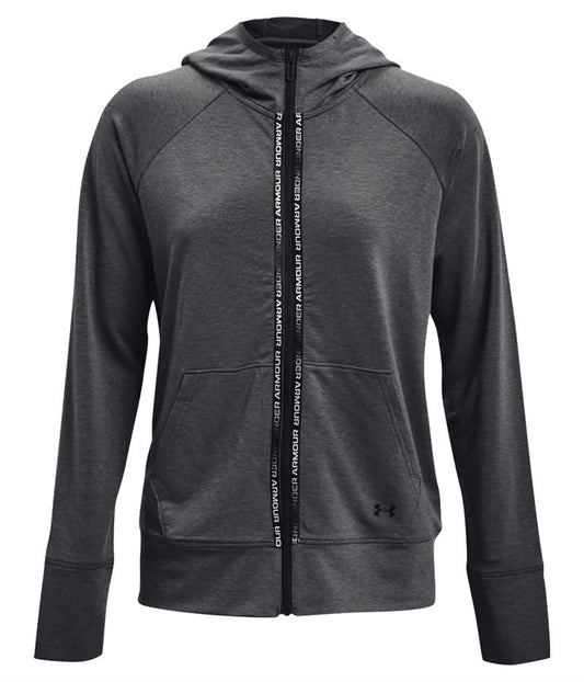 Under Armour Rival Terry Taped Full Zip Hoodie - Womens - Jet Grey/Mod Grey/Black