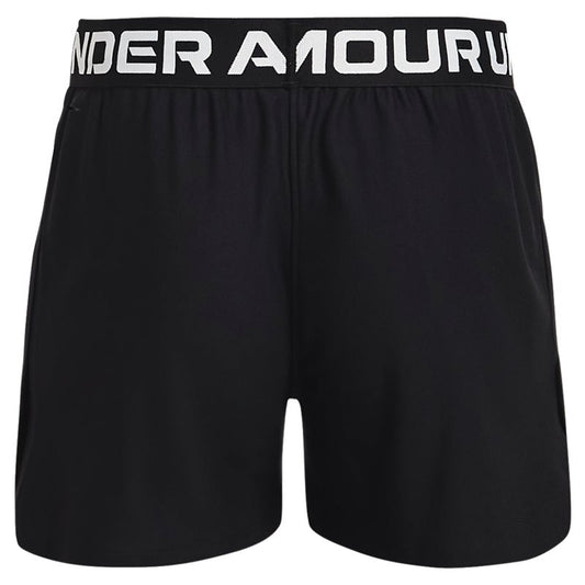 Under Armour Play Up Shorts - Girls - Black/Metallic Silver
