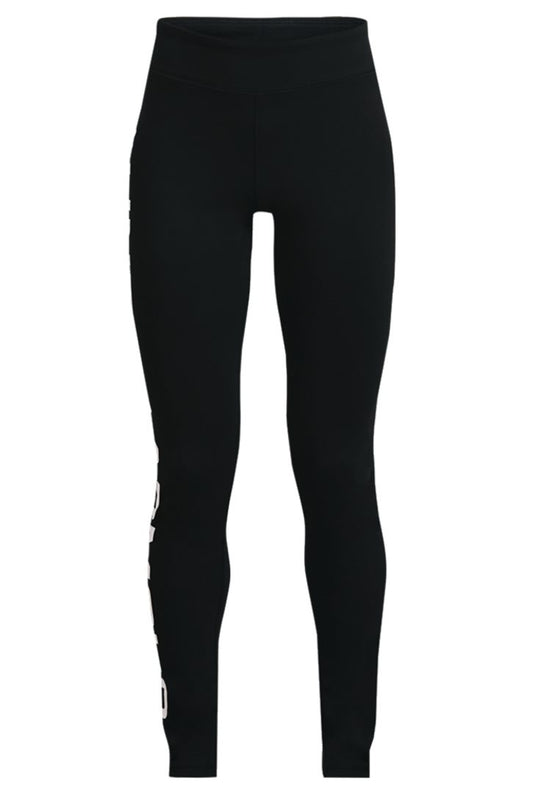 Under Armour Sportstyle Branded Leggings - Girls - Black/White