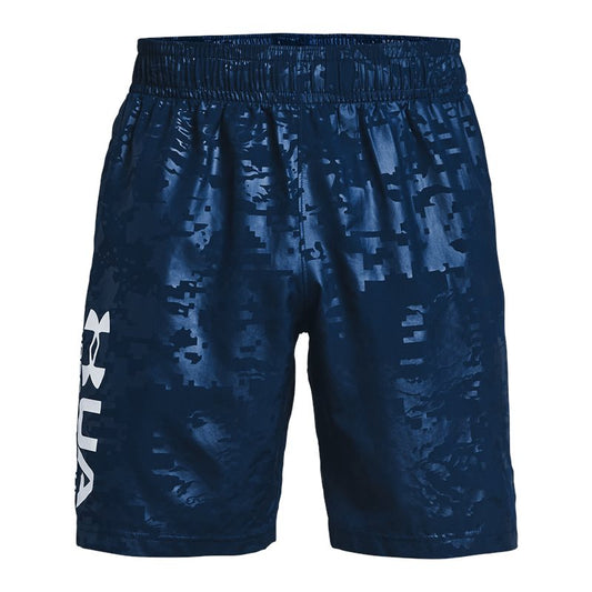 Under Armour Woven Emboss Shorts - Mens - Academy/White