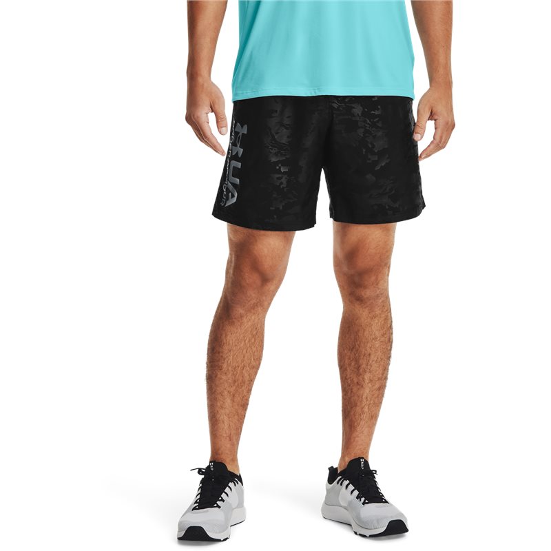 Under Armour Woven Emboss Shorts - Mens - Black/Pitch Grey