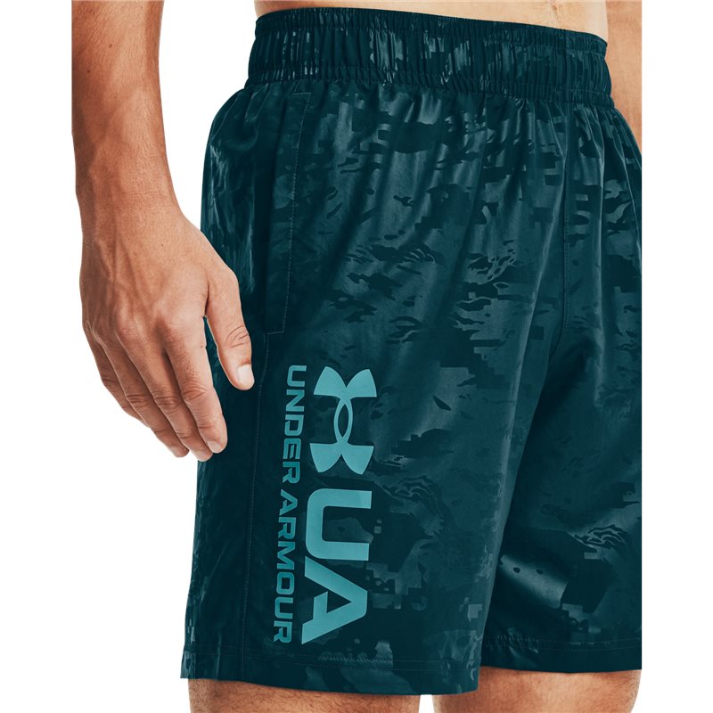 Under Armour Woven Emboss Shorts - Mens - Dark Cyan/Cosmos