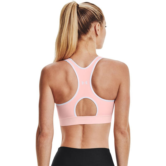 Under Armour Armour Mid Keyhole Sports Bra - Womens - Beta Tint/White
