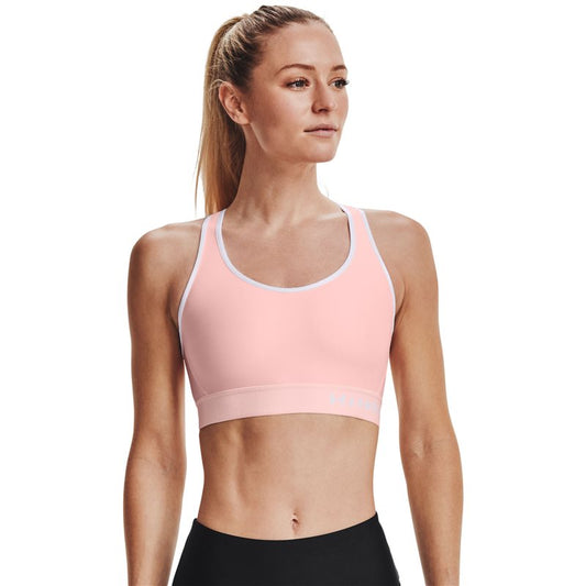 Under Armour Armour Mid Keyhole Sports Bra - Womens - Beta Tint/White