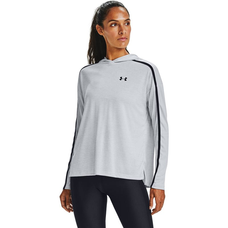 Under Armour Tech Twist Graphic Hoodie - Womens - Halo Grey/Black
