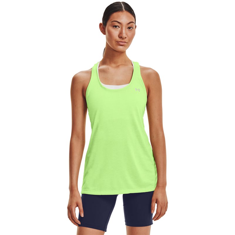 Under Armour Tech Twist Training Tank Top - Womens - Summer Lime/Metallic Silver