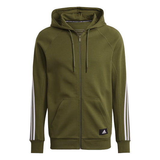 adidas Sportswear 3 Stripes Hooded Track Top - Mens - Wild Pine