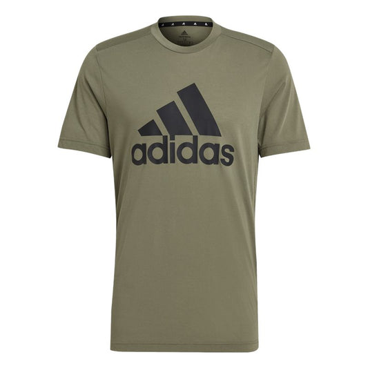 adidas Feel Ready Logo Tee - Mens - Legend Green/Black
