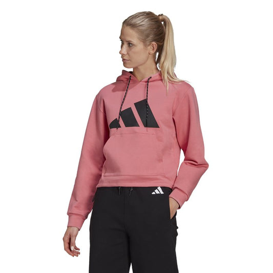 adidas Sportswear Relaxed Doubleknit Hoodie - Womens - Hazy Rose