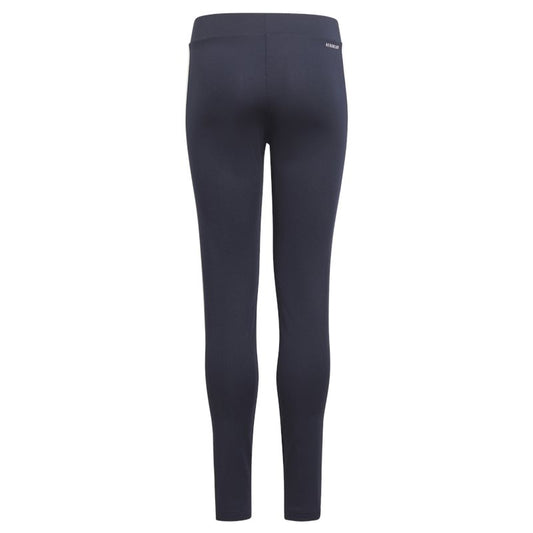 adidas Designed To Move 3 Stripe Tights - Girls - Legend Ink/White