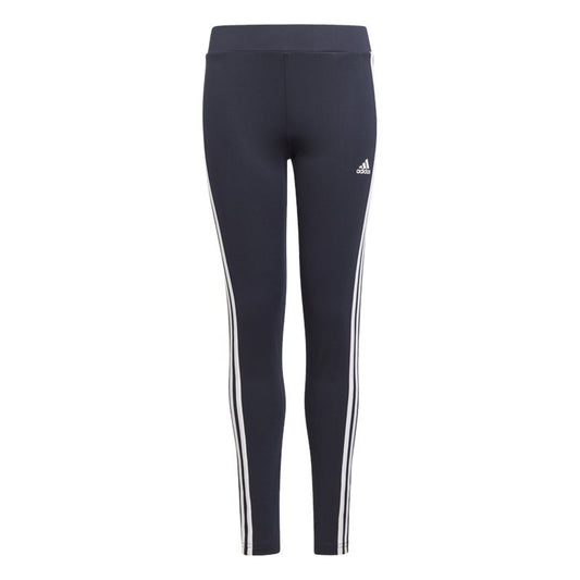 adidas Designed To Move 3 Stripe Tights - Girls - Legend Ink/White