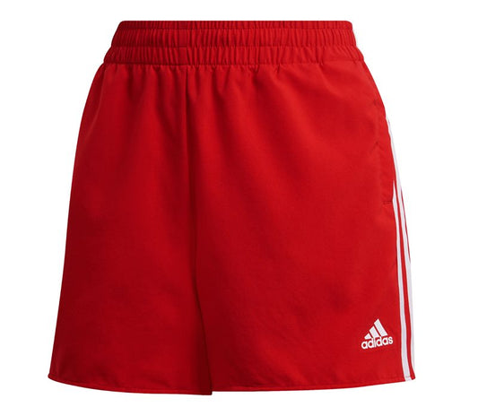 adidas Designed To Move Woven 3 Stripe Shorts - Womens - Scarlet/White