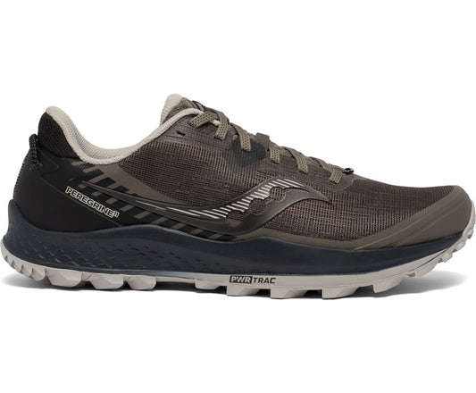 Saucony Peregrine 11 Running Shoes - Mens - Gravel/Black