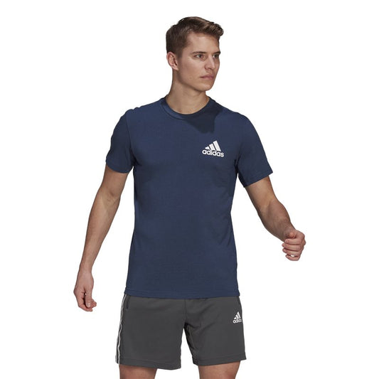 adidas Designed To Move Aeroready Motion Tee - Mens - Crew Navy/White