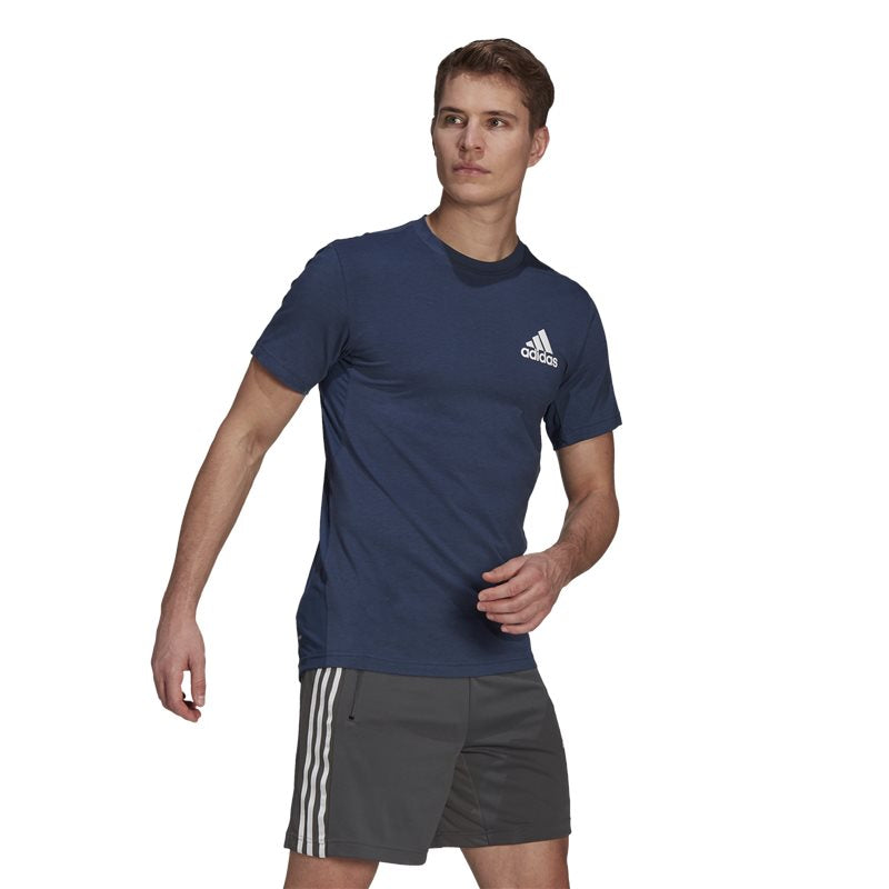 adidas Designed To Move Aeroready Motion Tee - Mens - Crew Navy/White