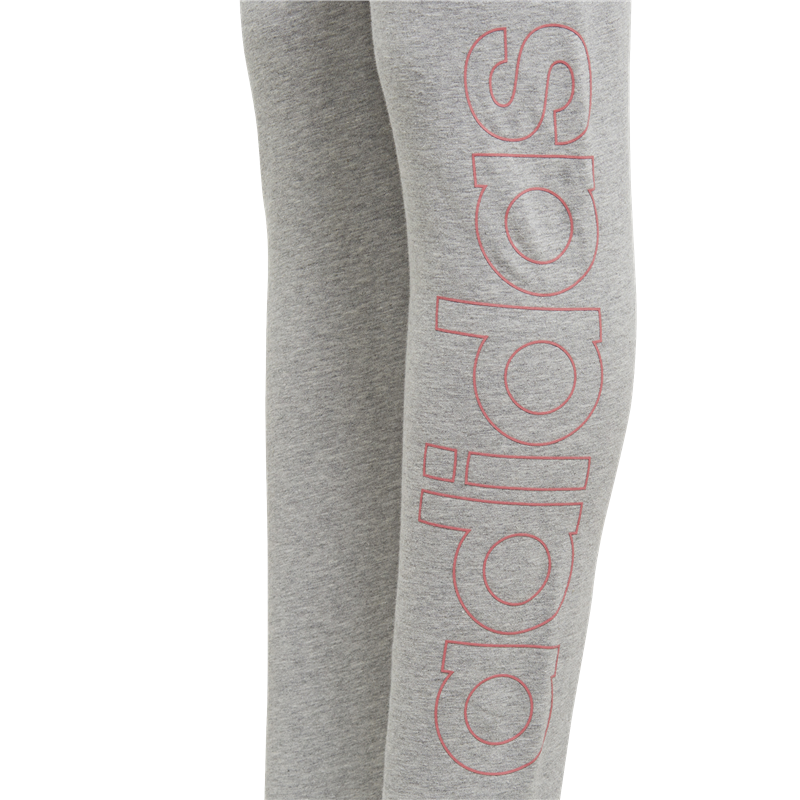 adidas Essentials Leggings - Girls - Medium Grey Heather/Hazy Rose