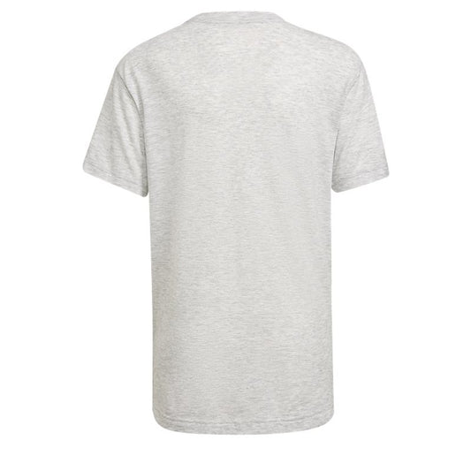 adidas BOS Summer Tee - Boys - White Melange/Grey/Scarlet