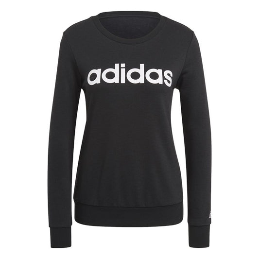 adidas Essentials Logo Sweat Top - Womens - Black/White