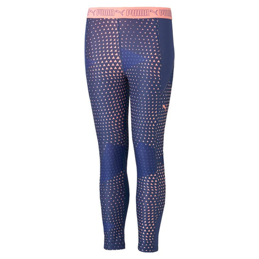 Puma Runtrain 7/8 All Over Print Tights - Girls - Hazy Blue