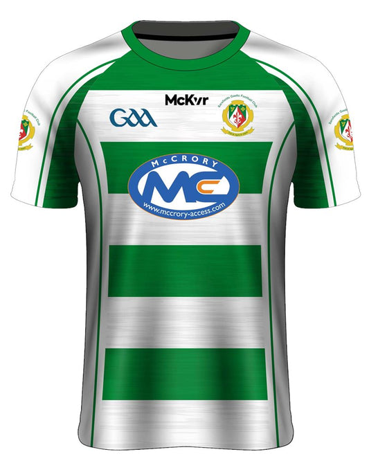 Mc Keever Sarsfields GAA Match Jersey - Adult - White/Green - Player Fit