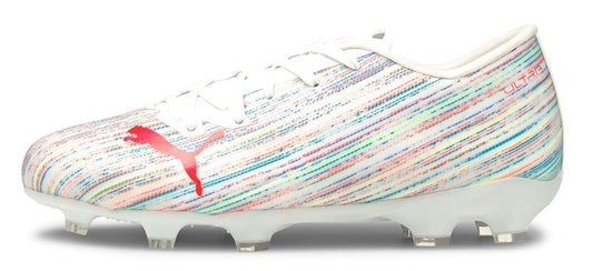 Puma Ultra 2.2 FG/AG Football Boots - Youth - White/Red Blast/White