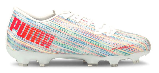 Puma Ultra 2.2 FG/AG Football Boots - Youth - White/Red Blast/White