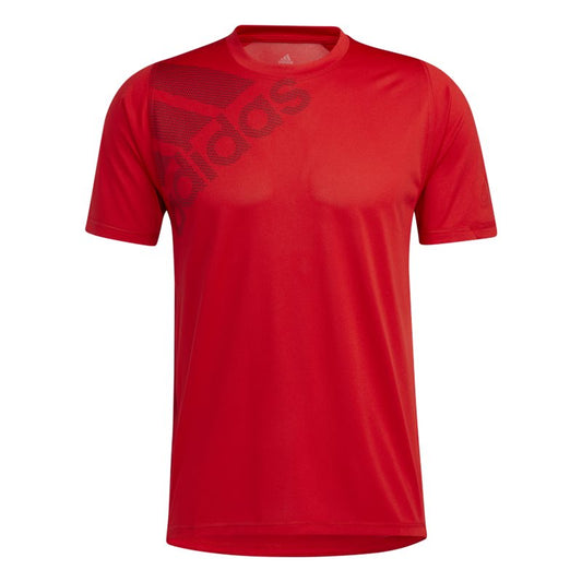adidas FreeLift Badge of Sport Graphic Tee - Vivid Red