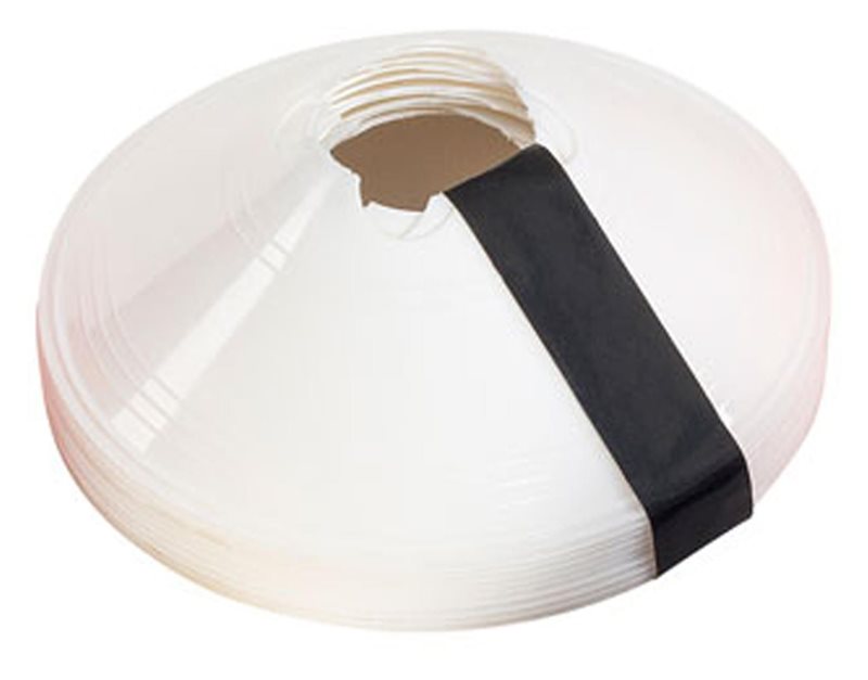 Precision Training Sleeved Saucer Cones (Set of 10) - White